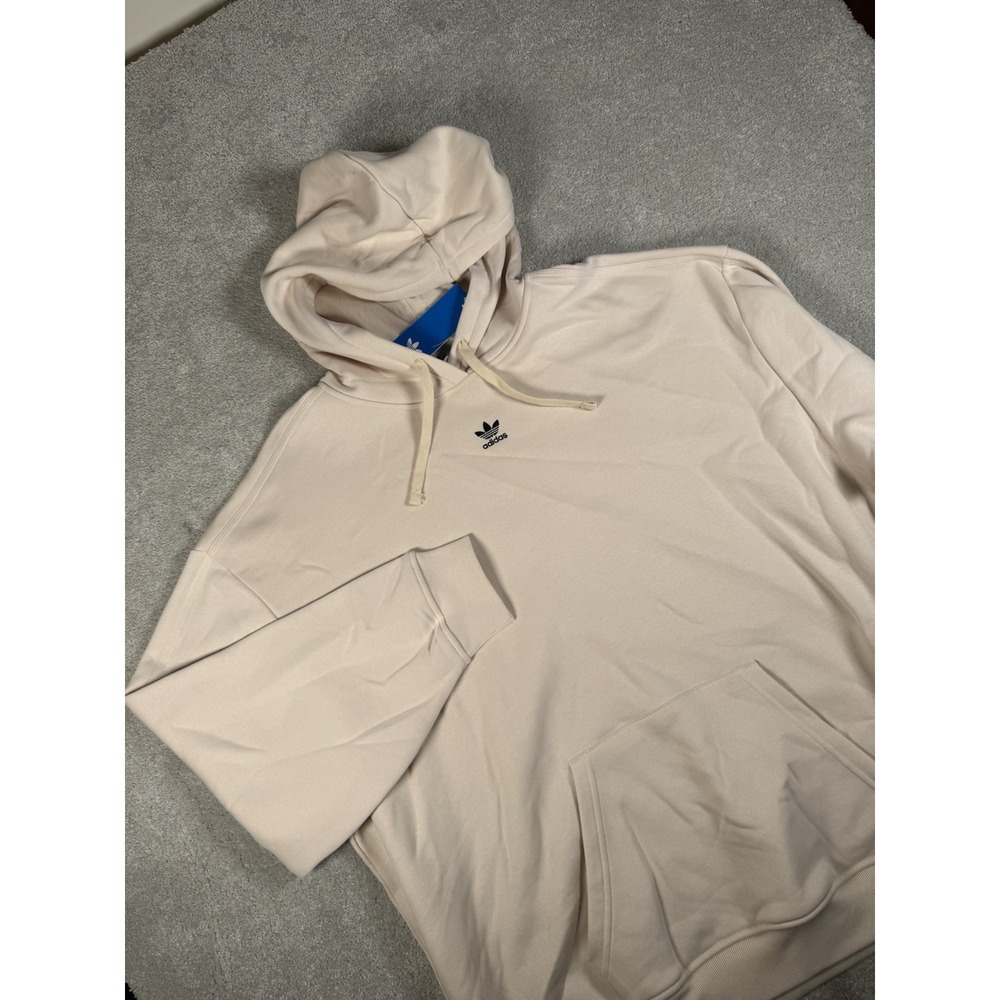 Adidas Originals ESS OS Hoodie Center‎ Trefoil Embroidered Med. Wonder White NWT